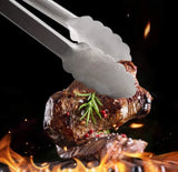 1022120 Merge 2x30cm Long Handle Kitchen Stainless Steel BBQ Tongs Salad Bread Serving Tool Z299 xxxxxxx You 120726.
