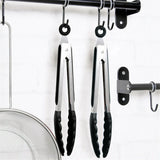 1022125 Merge 2 Piece Black Kitchen Tongs Premium Silicone BPA Free Non Stick Stainless Steel Z299 xxxxxxx You 120726.