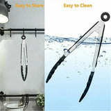 1022125 Merge 2 Piece Black Kitchen Tongs Premium Silicone BPA Free Non Stick Stainless Steel Z299 xxxxxxx You 120726.