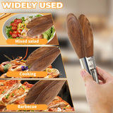 1022127 Merge Walnut Wood Tong Versatile Kitchen Wooden Ends Tong With Stainless Handle Z299 xxxxxxx you 120726.