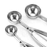 1022138 Merge 3pcs 4/5/6cm Cake Mechanical Cookie Ice Cream Scoop Stainless Steel Z216.
