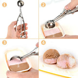 1022141 Merge Stainless Steel Ice Cream Scoop Mash Spoon 6cm Dia Z202 xxxxxxx You 180726.