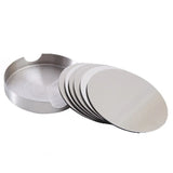 1022248 6xStainless Steel Coasters For Drinks With Holder Heat Resistant Cup Mat Pad Set Z219 xxxxxxx You 120226.