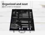 1026021 Merge Moyasu 18 PCS BBQ Tool Set Stainless Steel Outdoor Barbecue Accessory Grill Cook Z149.