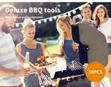 1026021 Merge Moyasu 18 PCS BBQ Tool Set Stainless Steel Outdoor Barbecue Accessory Grill Cook Z149.