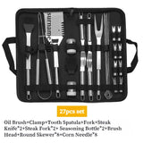 1026023 Merge BBQ Set 27 Pieces Outdoor Barbecue Utensil Grill Cooking Kit Stainless Steel Z149.