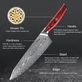 1026053 Merge Turwho 8.2inch Chef Knife Kitchen Japanese VG10 Damascus Steel Kirisuke Knife Z276 xxxxxxx You 210526.