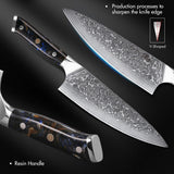 1026058 Merge 2Turwho Kitchen Kiritsuke Chef Knife Japanese VG10 Damascus Steel Black And Green Z276 xxxxxxx You 210526.