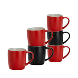 1026088 Merge Argon Tableware 6 Piece Matt Tea Coffee Mug Set Of Black And Red Z303 xxxxxxx You 200726.