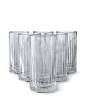 1026093 Merge 6 Clear Manhattan Hiball Glasses Water Juice Cocktail Soda Tumbler Z304 xxxxxxx You 210726.