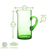 1026094 Merge 7pc Recycled Glassware Set 6 Drinking Glasses Tumblers 1 Water Jug Juice Pitcher Z304 xxxxxxx You 210726.
