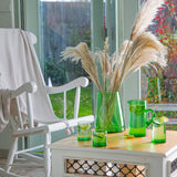 1026094 Merge 7pc Recycled Glassware Set 6 Drinking Glasses Tumblers 1 Water Jug Juice Pitcher Z304 xxxxxxx You 210726.
