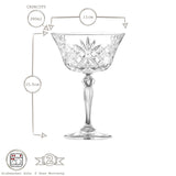 1026100 Merge 6x RCR Crystal 260ml Melodia Glass Champagne Saucers vintage Coupe Glasses Set Z305 xxxxxxx You 220726.