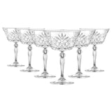 1026100 Merge 6x RCR Crystal 260ml Melodia Glass Champagne Saucers vintage Coupe Glasses Set Z305 xxxxxxx You 220726.