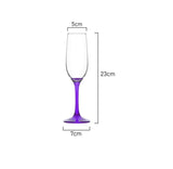 1026104 Merge 6 Pcs Glass Champagne Flute Glasses Coloured 2.15ml Z305 xxxxxxx You 230726