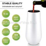 1026106 Merge 2 Pcs 180ml Double Insulated Stemless Champagne Flutes Tumbler Lids Straws Z305 xxxxxx You 230726.