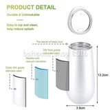 1026106 Merge 2 Pcs 180ml Double Insulated Stemless Champagne Flutes Tumbler Lids Straws Z305 xxxxxx You 230726.
