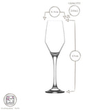 1026107 Merge 6 Pieces LAV Clear 230ml Ella Glass Champagne Flutes Prosecco Wedding Party Z305 xxxxxxx You 230726.