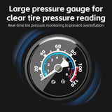 104148 Merge RockBros Floor Pump Motorcycle Bike Gauge 120PSI Presta Schrader Z294 xxxxxxx You 030726
