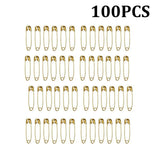 10505 Merge 100 Pieces Small Tiny Safety Pins Gold Color 19mm Brass Metal Sewing Craft Mini Pin Z147 xxxxxxx You 100626.