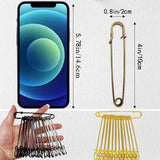 10507 Merge Safety Pins (2022 New) 10cm Large Safety Pins Pack Of 15 For Cloths Leather Z147 xxxxxxx You 110626.