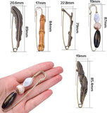 10508 Merge 5Pcs Vintage Chic Brooch Extra Large Safety Pins Heavy Duty Z147 xxxxxxx You 110627.