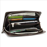 10521 Merge Business Genuine Cow Leather Clutches Wallet Men Long Phone Purse Male Z273 xxxxxxx You 140526.