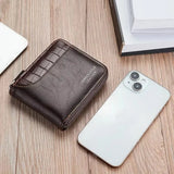 10522 Merge Luxury Mens Wallet Zipper Card Holders New Male Gifts Coffee In Colour	Z273 xxxxxxx You 140526.