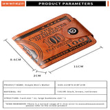 10524 Merge Mens Wallet With 100US Dollar Pattern Male Leather Photo Card Holder Z273 xxxxxxx You 140526.