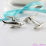 10542 Merge Platinum Brass Shark Cufflinks 11x25mm Z275 xxxxxxx You 190526.