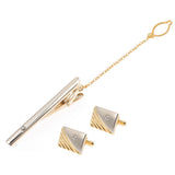 10544 Merge Golden Rhinestone Mens Links Tie Clip Set Alloy Business Attire Z275 xxxxxxx You 190526.