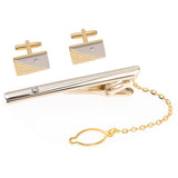 10544 Merge Golden Rhinestone Mens Links Tie Clip Set Alloy Business Attire Z275 xxxxxxx You 190526.