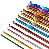 10555 Merge 12 Sizes Multi Coloured Aluminium Crochet Hooks Yarn Knitting Needles 2-8mm Set Z297 xxxxxxx You 090726.