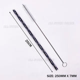 10762 Merge 108 Straws Reusable Plastic Straws 25cm Long Drinking Straws With Cleaner Brush Z256 xxxxxxx 230626.