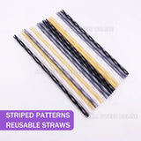 10762 Merge 108 Straws Reusable Plastic Straws 25cm Long Drinking Straws With Cleaner Brush Z256 xxxxxxx 230626.