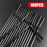10768 Merge 100 Black Drinking Straws Plastic Bendable Party Straws Z256 xxxxxxx You 230626.