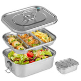 112134 Merge Double-Layer Stainless Steel Lunch Box Metal Bento Food Leakproof Storage Z258 xxxxxxx You 170426.