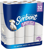 110161 Merge Sorbent 3Ply Silky White Toilet Paper 32Pack Z130.