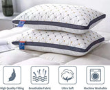 110364 Merge 2 Piece Pack Hotel Quality Pillows Checked Ultra Plush Home Bed Standard Pillows Z231 xxxxxxx You 010326.