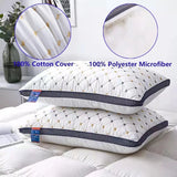 110364 Merge 2 Piece Pack Hotel Quality Pillows Checked Ultra Plush Home Bed Standard Pillows Z231 xxxxxxx You 010326.