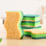 110396 Merge 5 Pcs Double Sided Wood Pulp Dish Sponge Kitchen Scrub Pads Cleaning Cloth Z350 xxxxxxx You 090826.