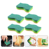 110396 Merge 5 Pcs Double Sided Wood Pulp Dish Sponge Kitchen Scrub Pads Cleaning Cloth Z350 xxxxxxx You 090826.