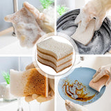 110396 Merge 5 Pcs Double Sided Wood Pulp Dish Sponge Kitchen Scrub Pads Cleaning Cloth Z350 xxxxxxx You 090826.