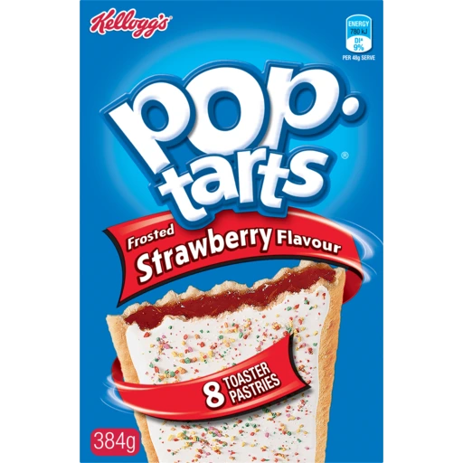 111234 Merge Kelloggs Pop Tarts Frosted Strawberry 8 Pack 384g Z121.