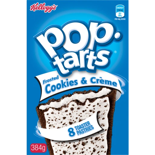 111235 Merge Kellogg's Pop Tarts Frosted Cookies and Cream 8 Pack 384g Z121.
