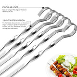 1122131 Merge 20 Metal BBQ Flat Skewers Stainless Steel Barbecue Kebab Sticks Z300 xxxxxxx You 170726.