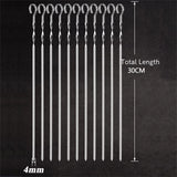1122131 Merge 20 Metal BBQ Flat Skewers Stainless Steel Barbecue Kebab Sticks Z300 xxxxxxx You 170726.
