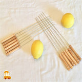 1122132 Merge 12 Pieces BBQ Metal Skewers Stainless Steel Flat Needle Barbecue Tools Z300 xxxxxxx You 160726.