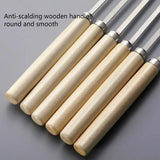 1122135 Merge 10 Pcs Metal BBQ Skewers Flat Kebab Sticks Wooden Handle Grill Skewers Z300 xxxxxxx You 160726.