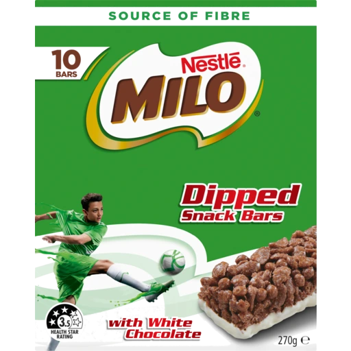 112246 Merge Nestle Milo White Chocolate Dipped Snack Bars 10 Pack 270g Z104 xxxxxxx You 061225.